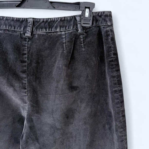 Rafaella Women's Black Corduroy Pants Wide Leg Size 12 Stretchy Cotton Blend - Picture 5 of 5